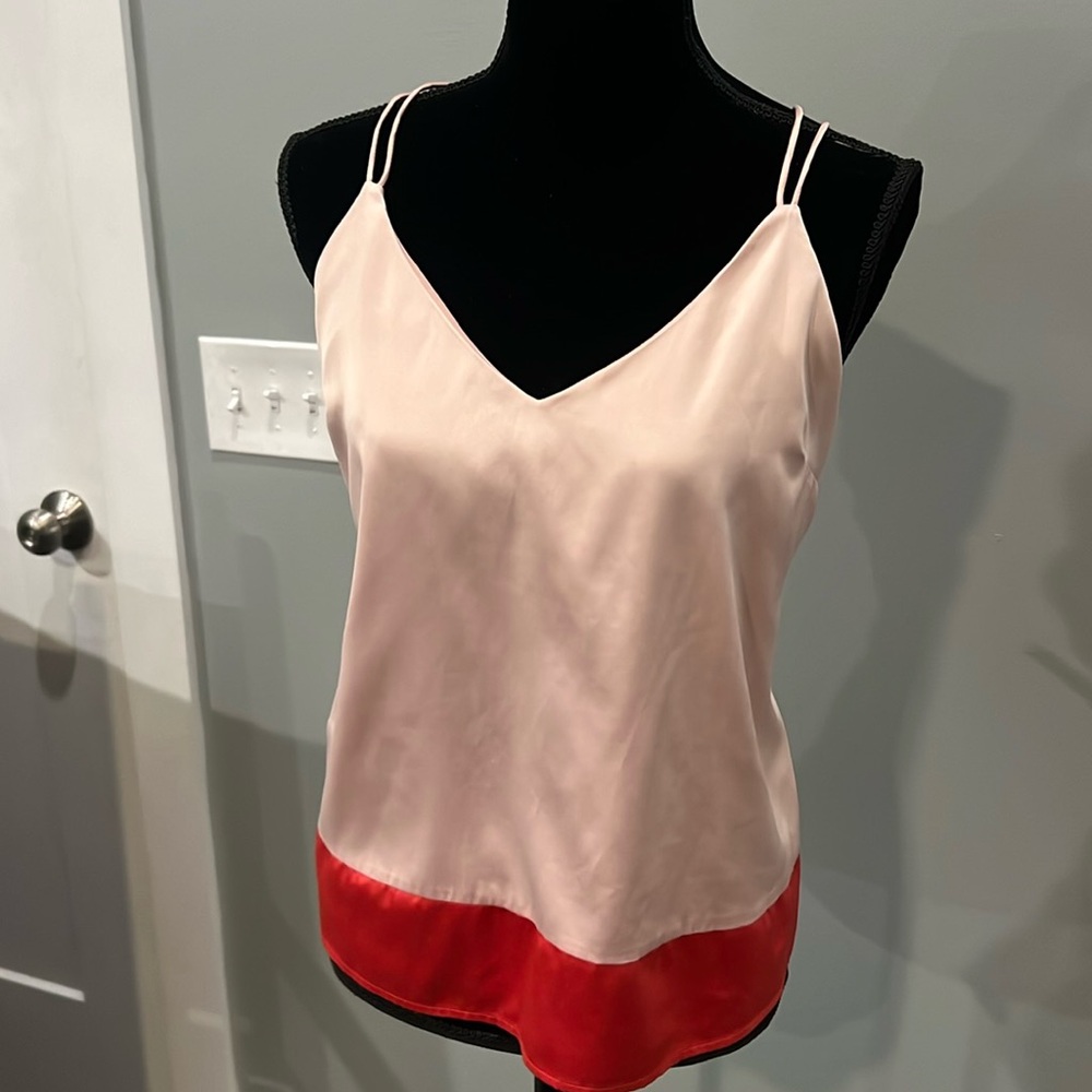 Pink & peach sleeveless top